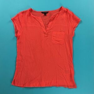 Banana Republic Cap Sleeve Top Coral Small EUC
